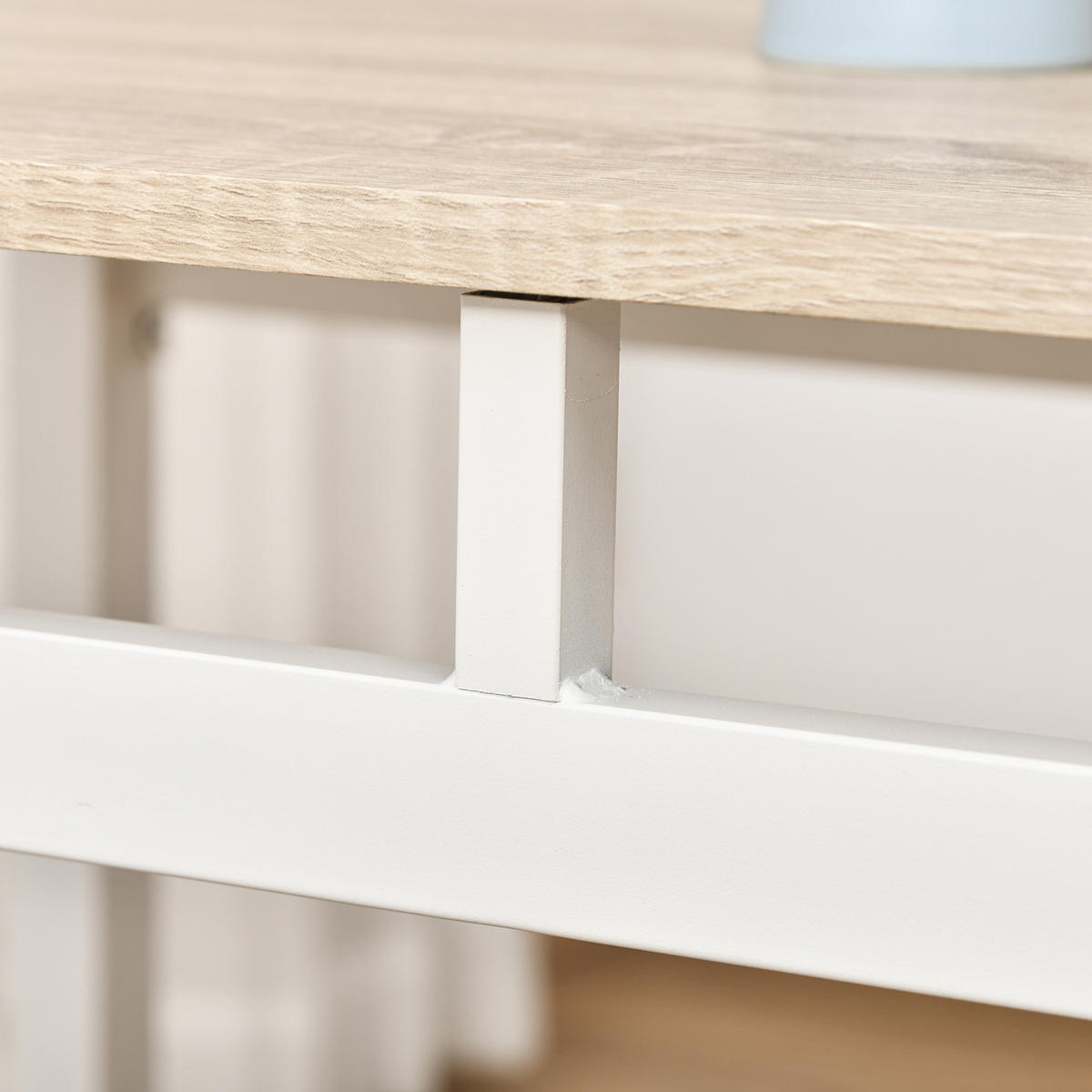 ESSGRUPPE, MDF, Metall, Hellgrau - Hellgrau, Kunststoff (63/76.5/100cm) - HOMCOM
