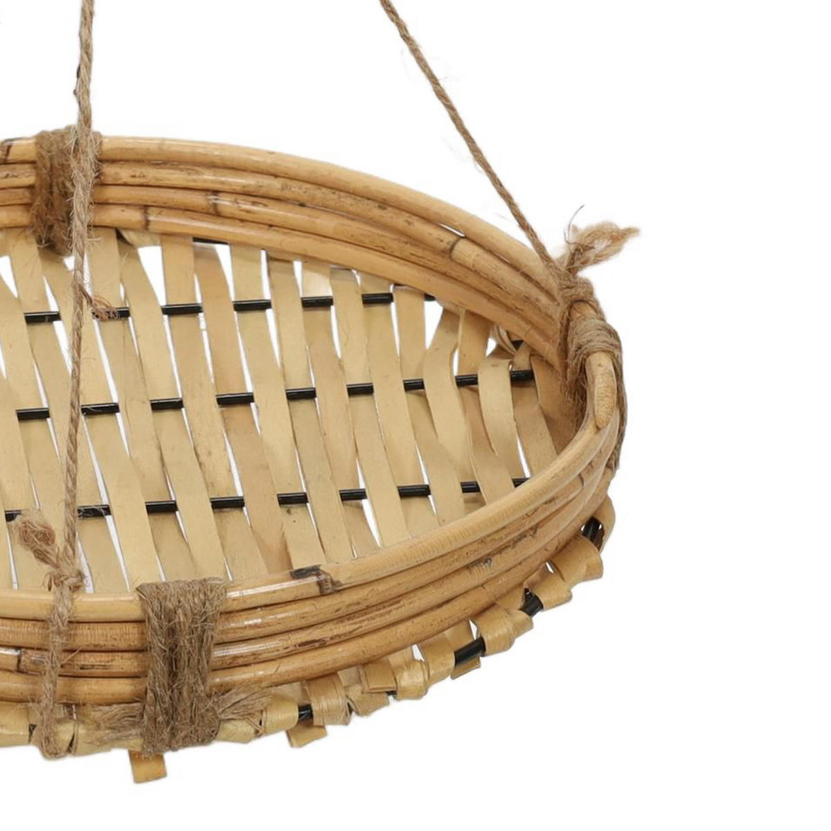 HÄNGETOPF Bambus/Rattan Ø 25,5/45 cm - Braun, Naturmaterialien (25.5/45/25.5cm)