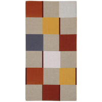 TEPPICH Flur Wolle & Baumwolle ARON Rot 60x120 cm - Rot, Naturmaterialien (60/120cm) - Novatrend