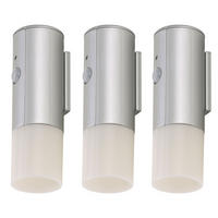 LED WANDLEUCHTE Silber Metall 3er Set - Silberfarben, Kunststoff (4/12.5/4cm)