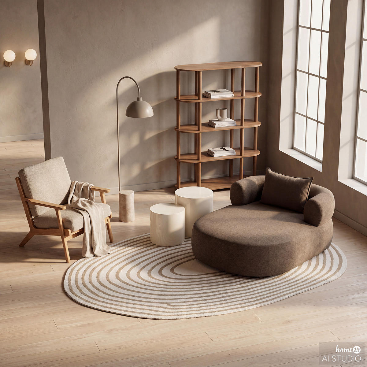 REGAL - Massivholz - Walnussfarben, Eichenholz/Holz (117/157/38cm) - home24