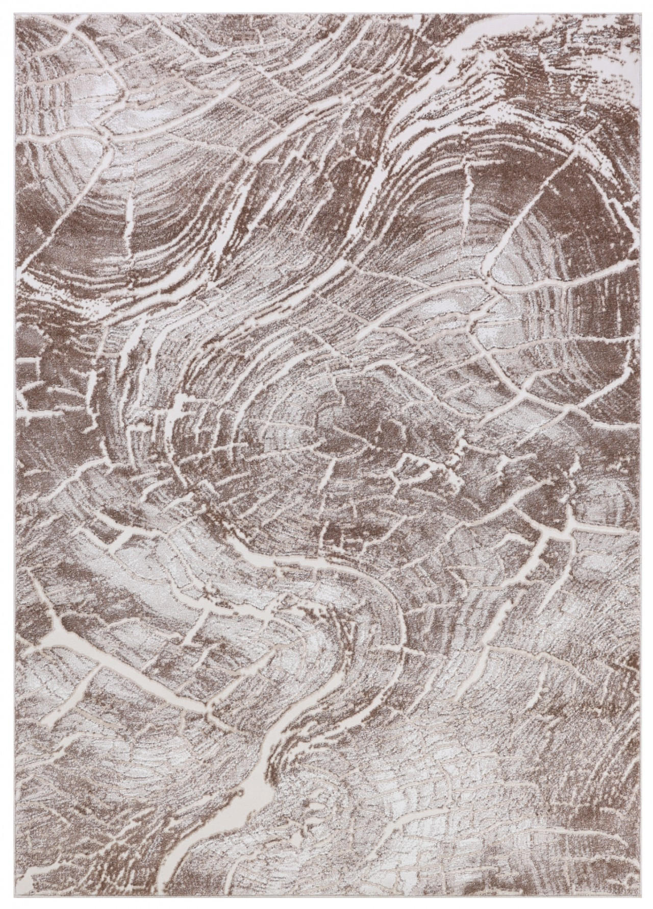 KOBEREC béžový hnedý krémový - 160 x 230 cm - svetlohnedá, textil (160/230cm) - Mazovia