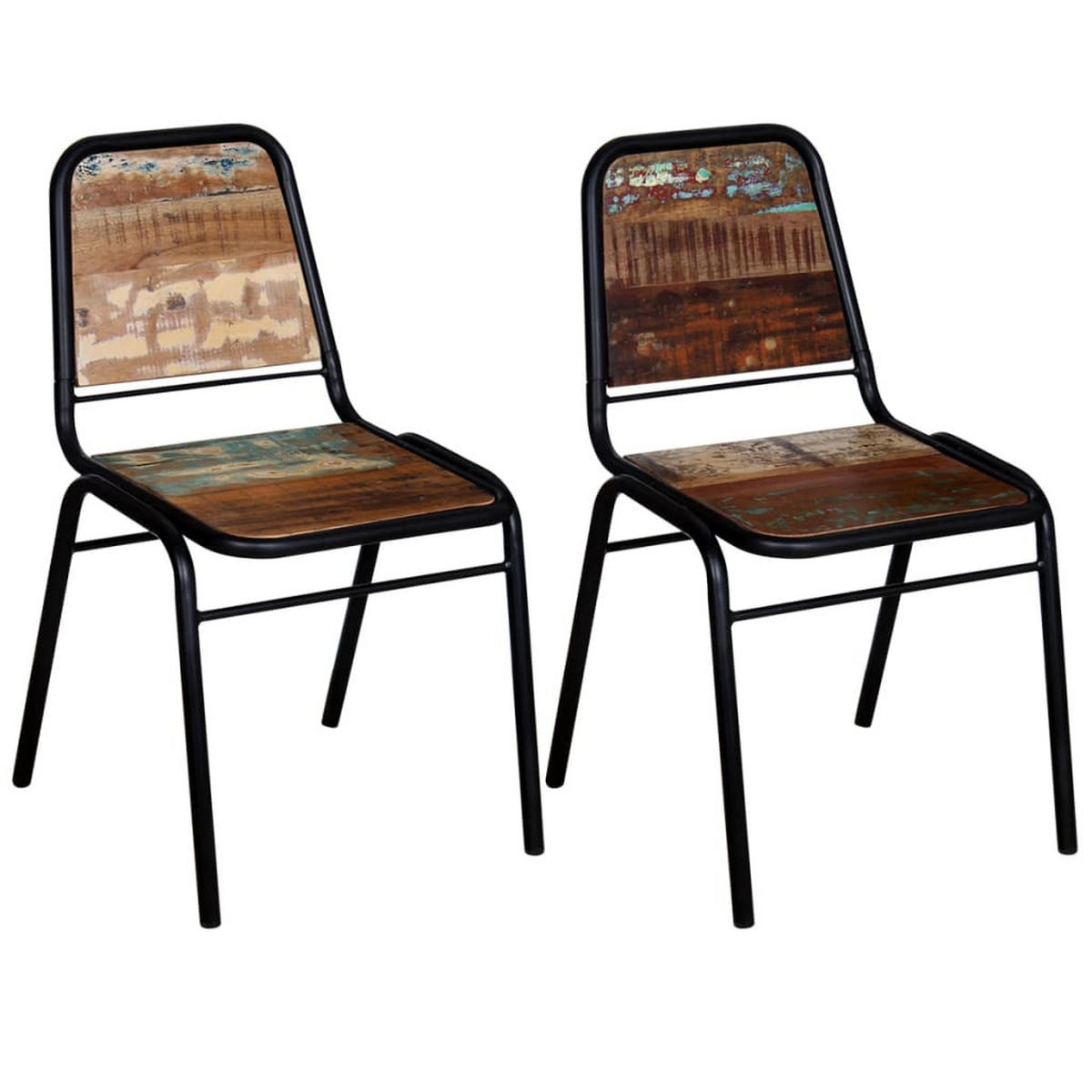 ESSZIMMERSTÜHLE 2 Stk. Altholz Massiv 44*59*84cm - Multicolor, Holz (44/84/59cm) - ZMH