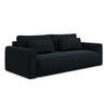 3-SITZER SOFA mit Schlaffunktion Samt Stoff Blau - Blau/Schwarz, Kunststoff/Textil (238/82/105cm) - LaMiaSofa