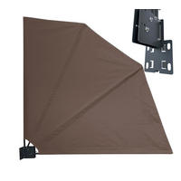 SICHTSCHUTZFÄCHER 115x115 cm Beigegrau mit Easy Mount Wandplatte - Taupe, Metall (2/115cm) - QUICK STAR