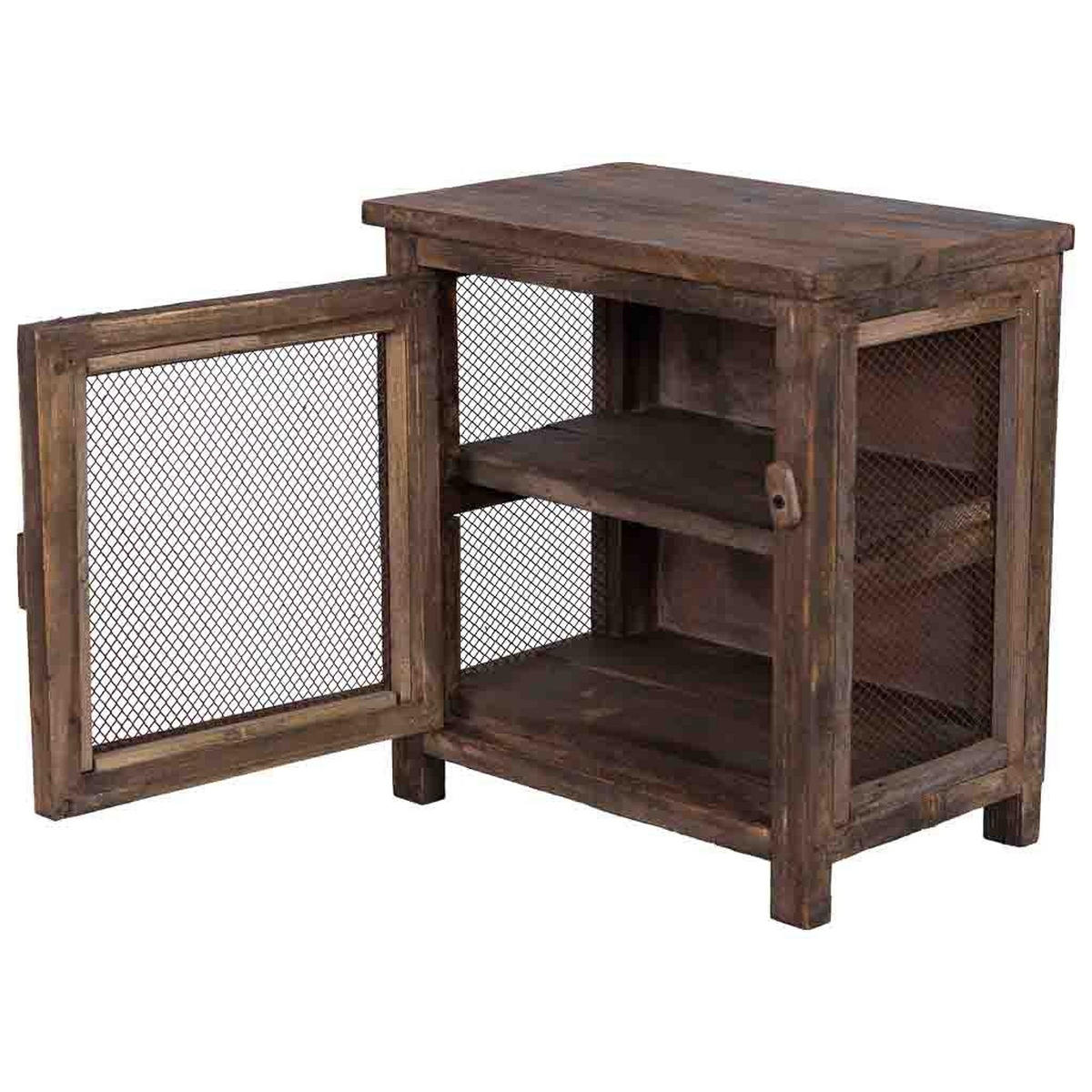 NACHTTISCH aus Holz und Glas, 38x24x40cm - Braun, Holz (38/40/24cm) - Wanderlust