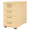 STANDCONTAINER - mit 4 Schubladen 80/42,8/72 cm in Ahornfarben Chromgriff (Metall) - Ahornfarben, Holzwerkstoff (42.8/72/80cm) - bümö