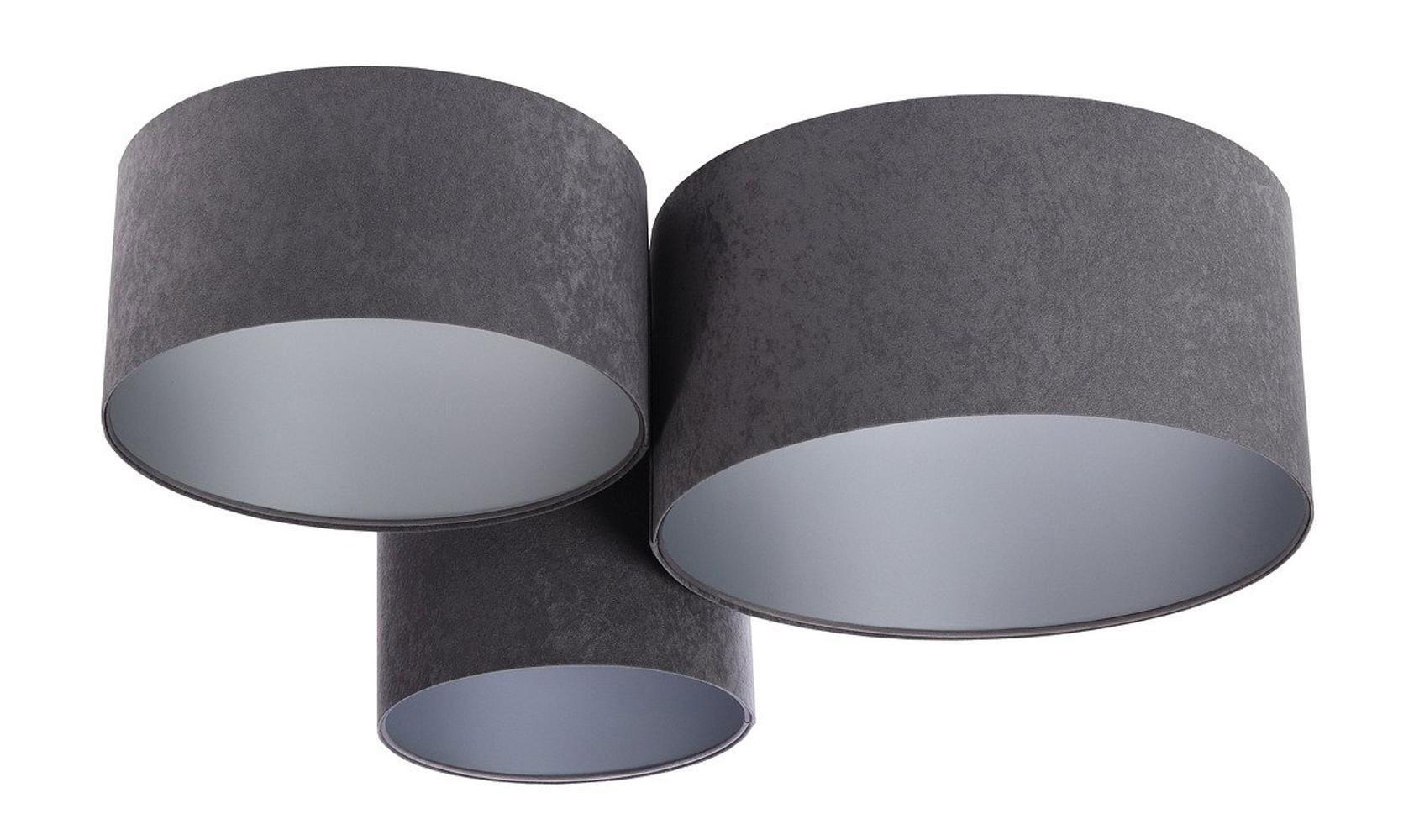 LAMPENSCHIRM Grau 75/34 cm - Silberfarben, Kunststoff (34/75/34cm) - KUNSTLOFT