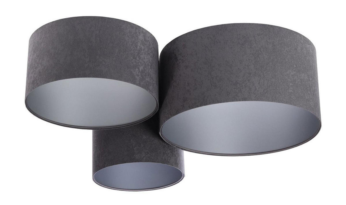 LAMPENSCHIRM Grau 75/34 cm - Silberfarben, Kunststoff (34/75/34cm) - KUNSTLOFT