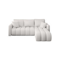 ECKSOFA GARDA rechts weiß Strickstoff Aragon 1 - Schlaffunktion, Bettkasten - Weiß, Textil (230/149cm) - Cornero