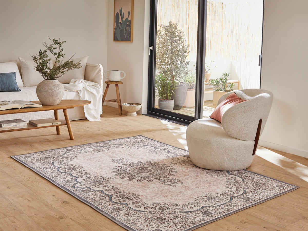 VINTAGE-TEPPICH mit orientalischem Muster in zartrosa Carry 160x230 cm - Pink, Textil (160/230cm) - Nazar Rugs