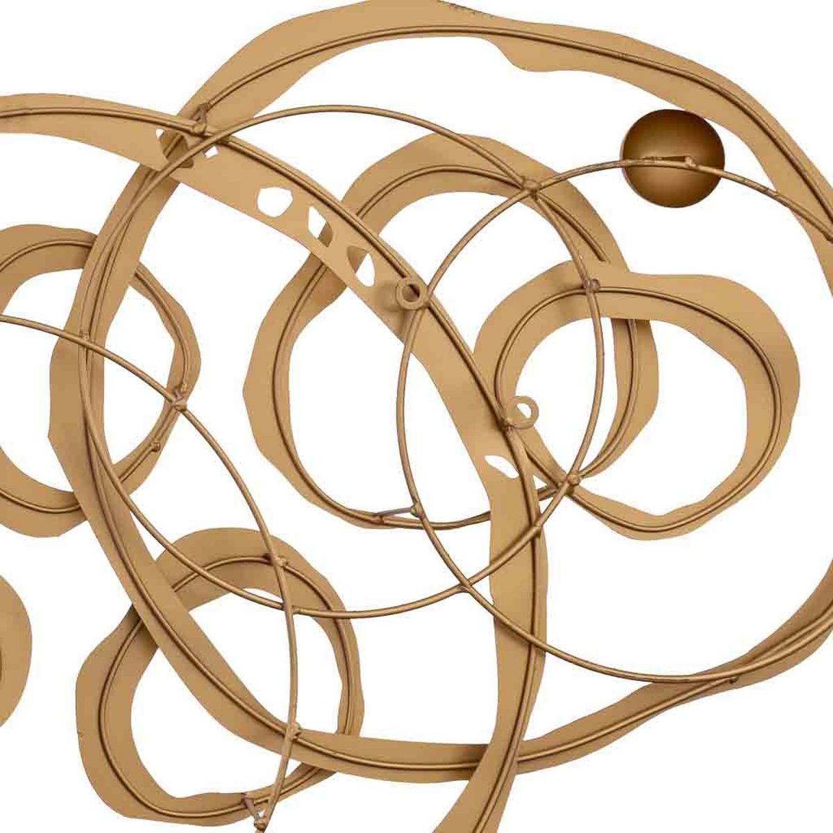 WANDDEKO-OBJEKT aus Metall, 135x68x6cm - Goldfarben, Metall (134.6/6.4/67.9cm) - Wanderlust