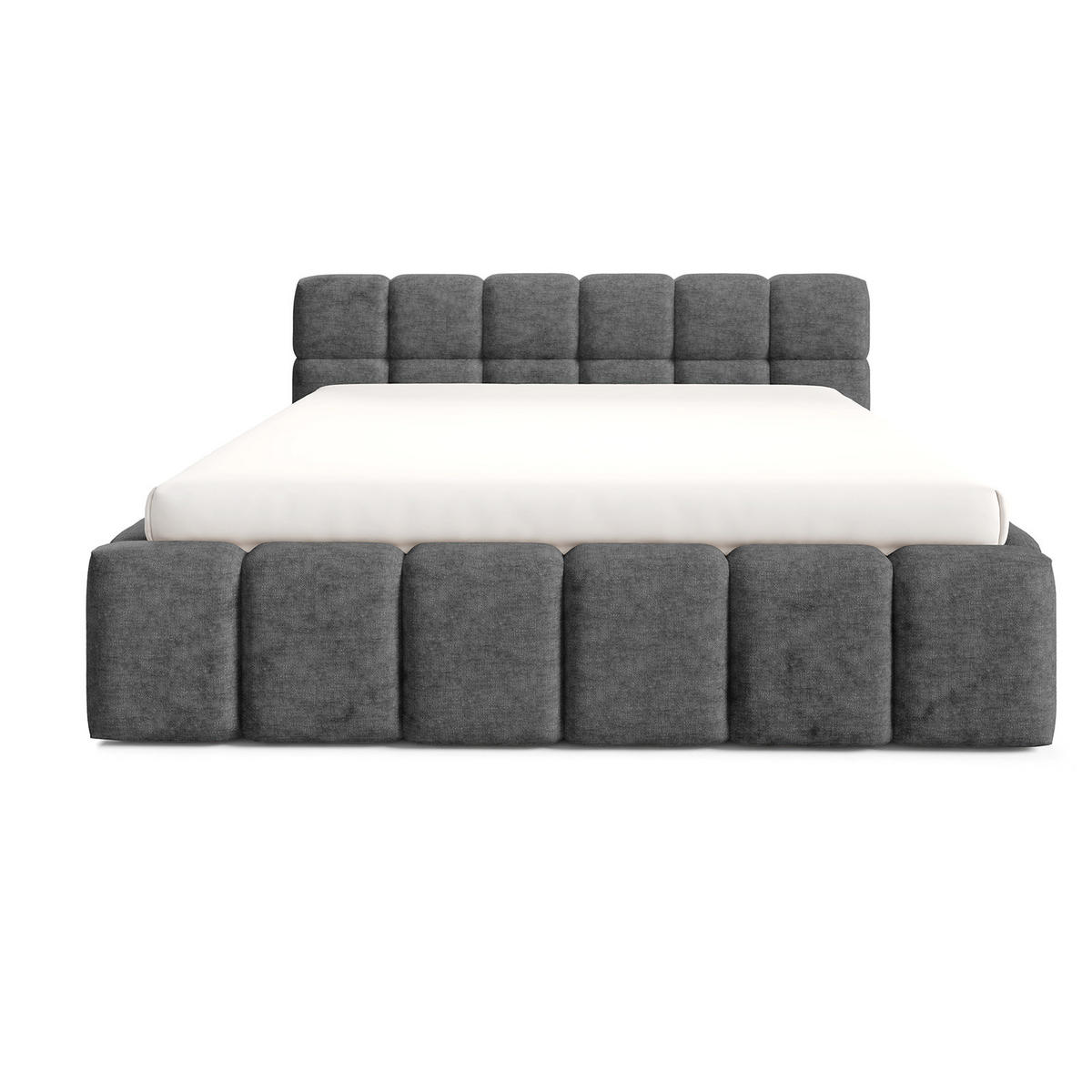 POLSTERBETT NUBO Premium 180x200 cm mit Bettkasten – PERFECT HARMONY 90 - Dunkelgrau, Holz (180/200cm) - Dekori_Interiors