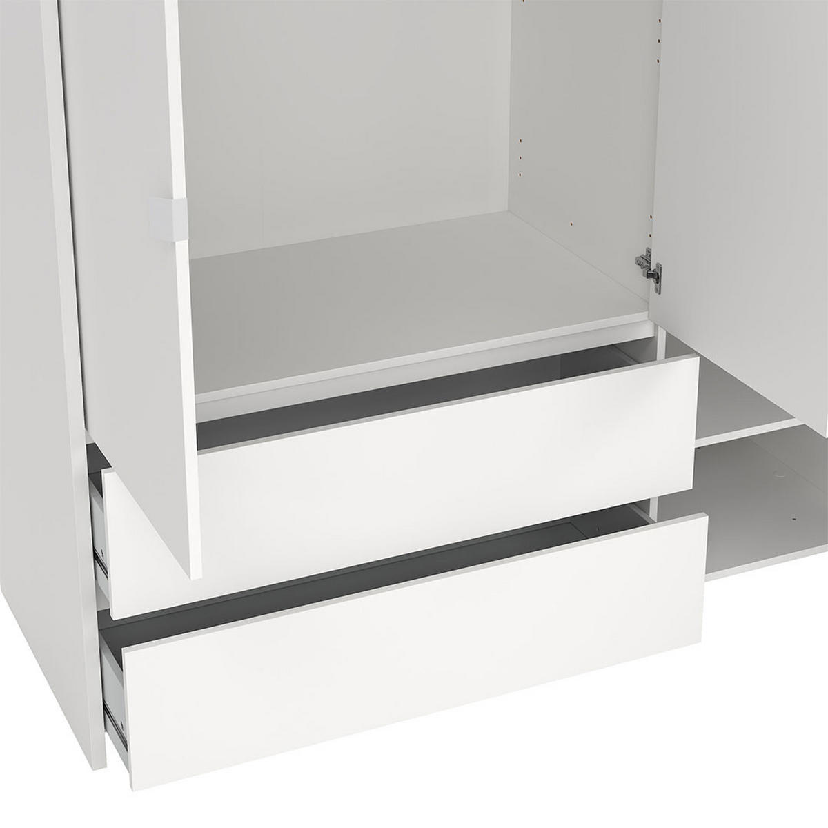 KLEIDERSCHRANK, Next, Weiß, Holzwerkstoff, 149 x 58 x 203 cm - Weiß, Holzwerkstoff (149/203/58cm) - ebuy24