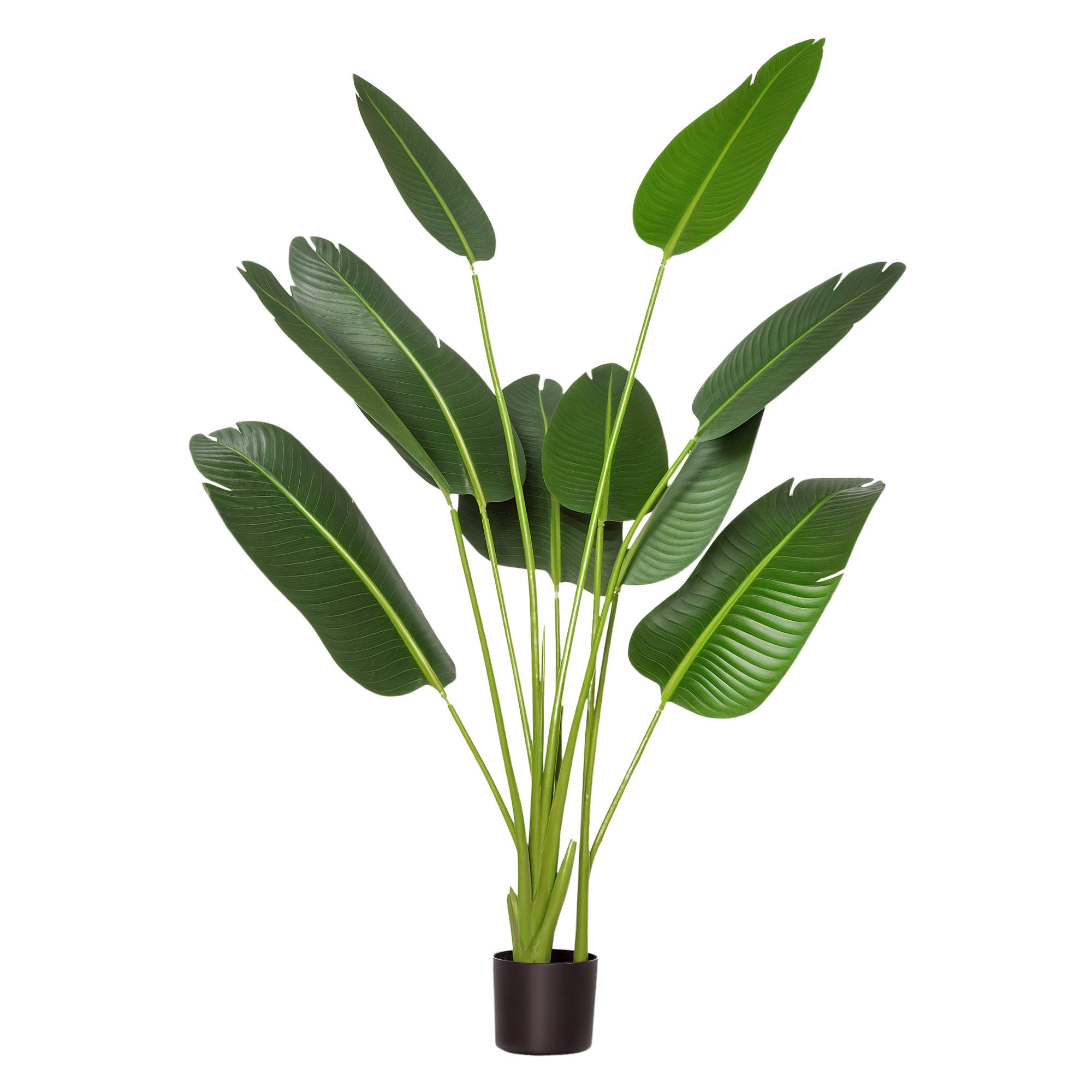 KUNSTPFLANZE, Künstlicher Bananenbaum 160 cm, 10 Blätter, für Innen & Außen, Grün - Multicolor, Kunststoff (160cm) - FORIOUS