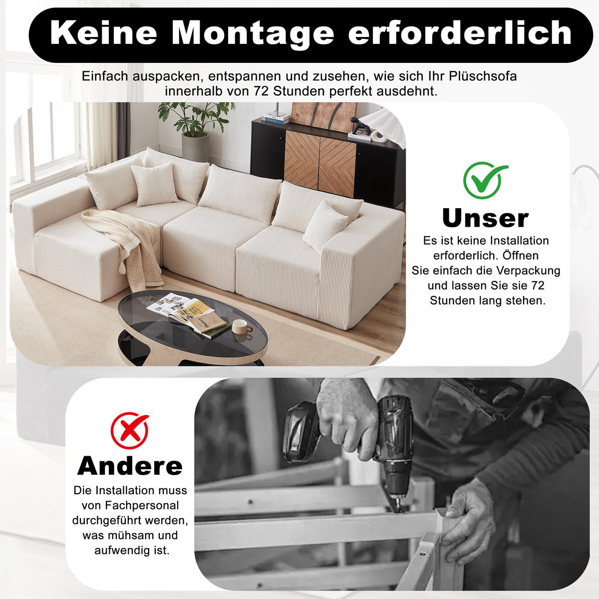ECKSOFA 264/167/71 cm Beige Cord, 4 Sitze - Beige, Textil (167/264cm) - Oxeza