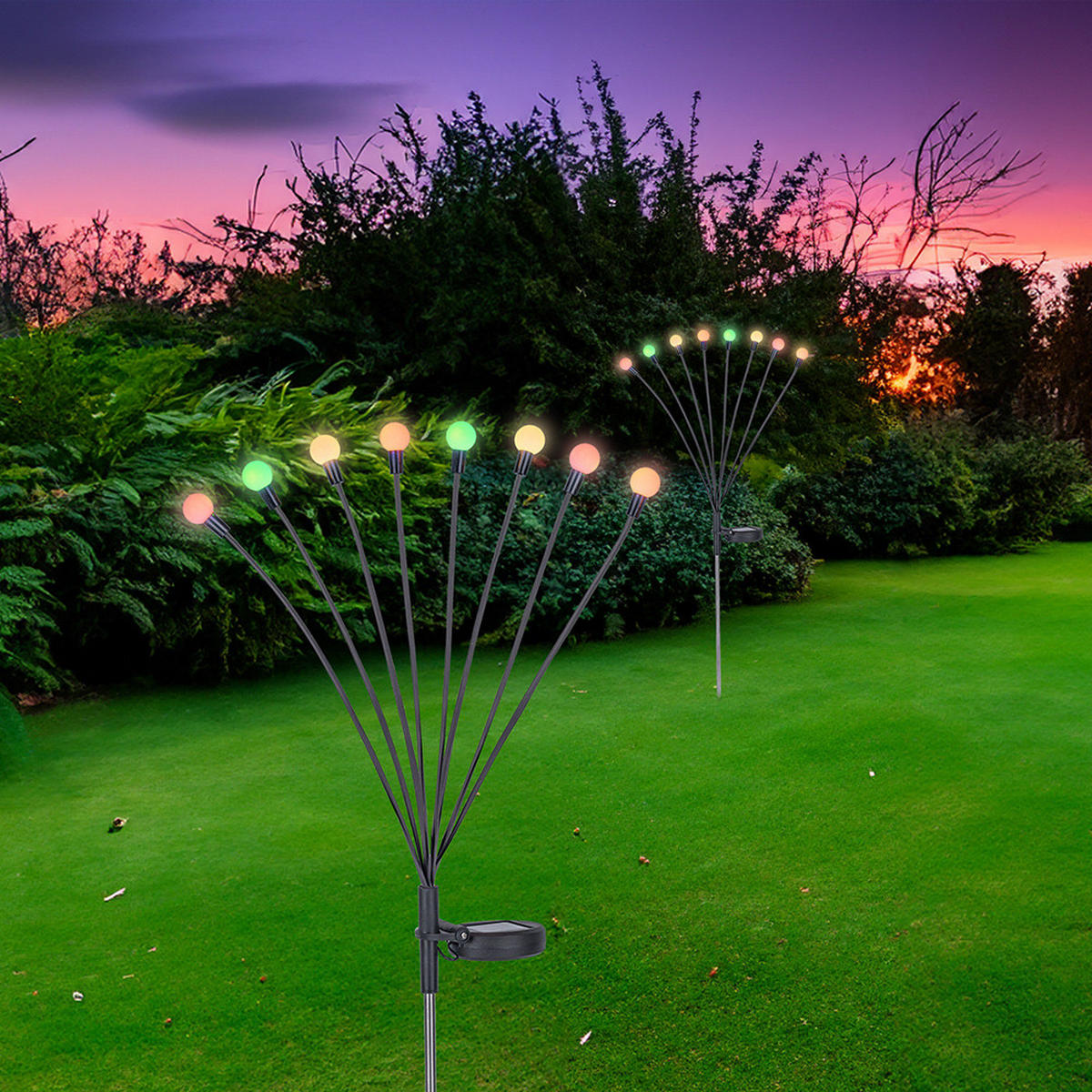 LED AUSSENLEUCHTE Edelstahl Schwarz RGB Farbwechsel - Schwarz, Metall (20/12/70cm) - Globo Lighting