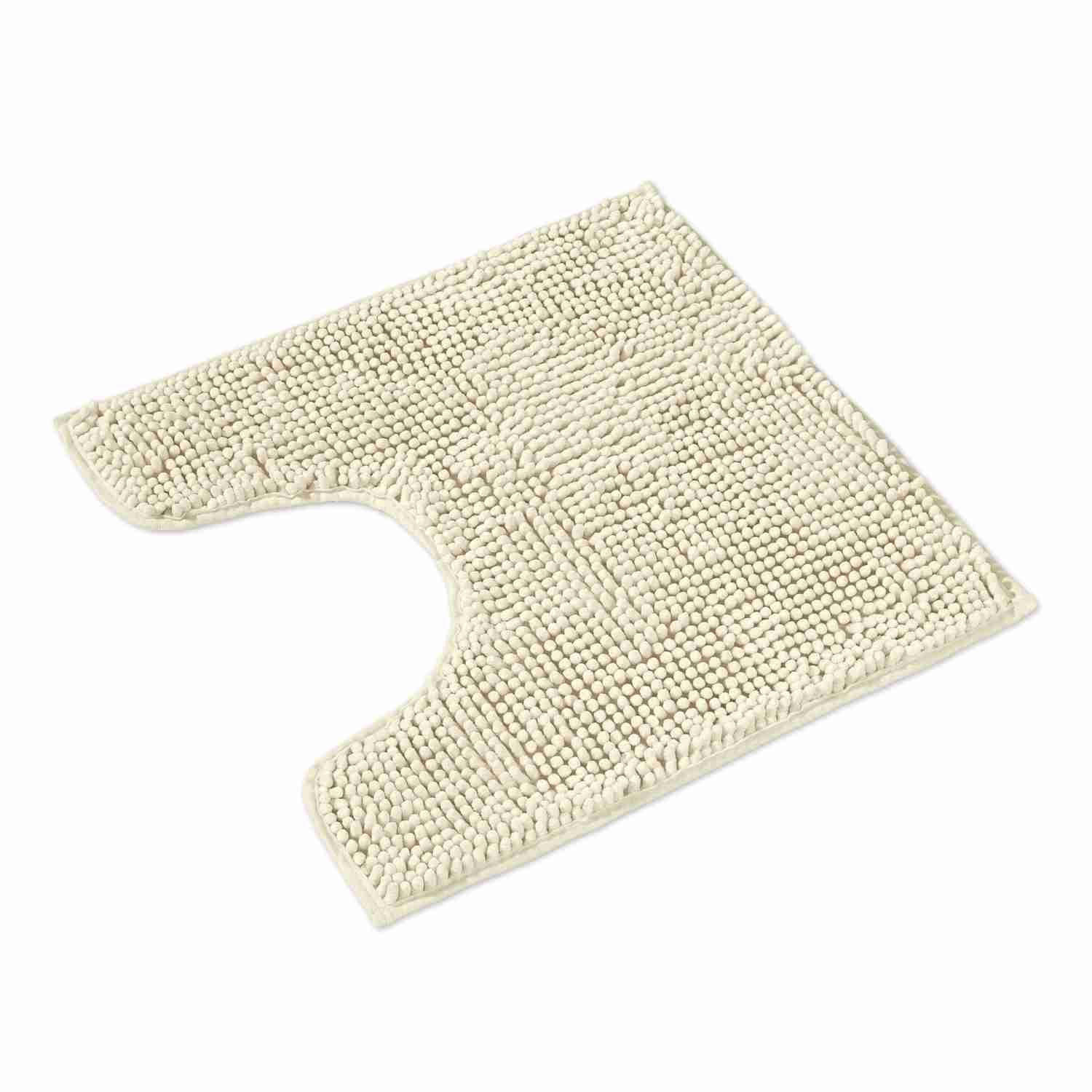 BADEMATTE MIT WC AUSCHNITT PARIS - Creme, Textil (45/45cm) - WohnDirect