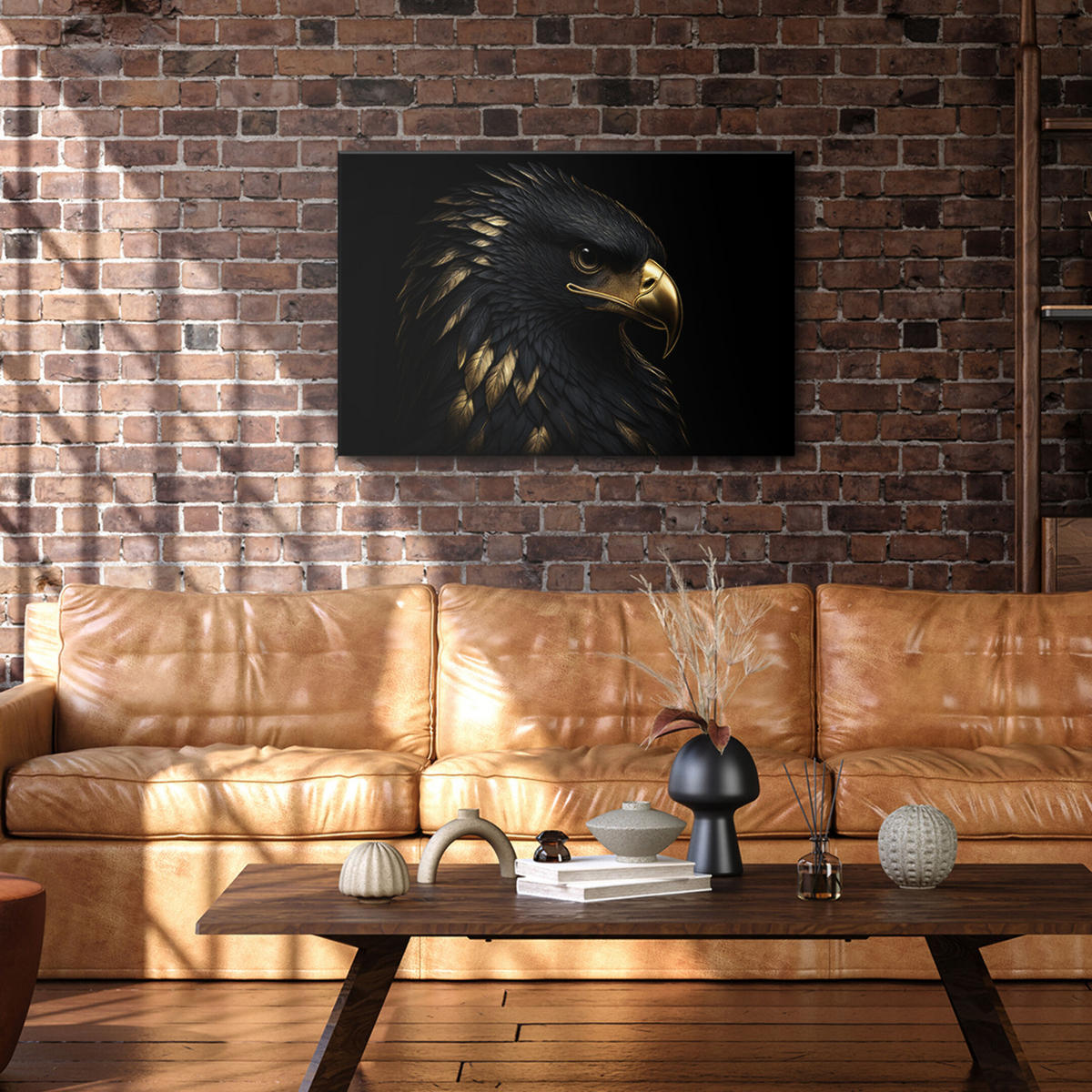 LEINWANDBILD Adler 120x80 cm - Multicolor, Holz (120/80cm) - LUMASOUL