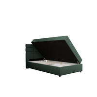 BOXBETT Reve 120 x 200 cm mit Bettkasten und Lattenrost ohne matratze - dunkelgrün - Dunkelgrau, Holz (120/206cm) - Panda Möbel