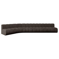 ECKSOFA modulares Sofa Montra-L3 - 472x174x70 cm Braun - Braun, Holzwerkstoff/Textil (472/174cm) - ALTDECOR