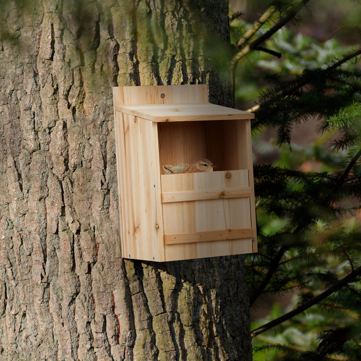 NISTKASTEN - Hellbraun, Holz (22/36/21cm) - Relaxdays