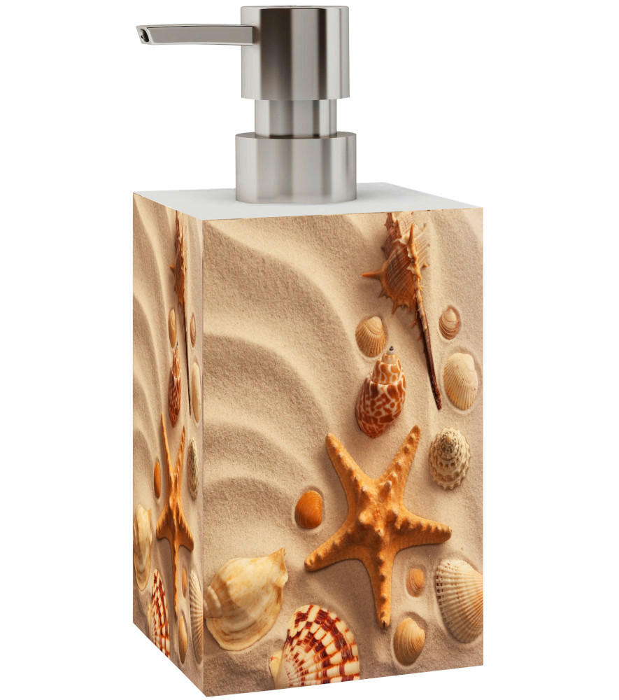 Sanilo Seifenspender Beige, Braun, Creme, Hellbraun, Rotbraun 7x12x7 cm