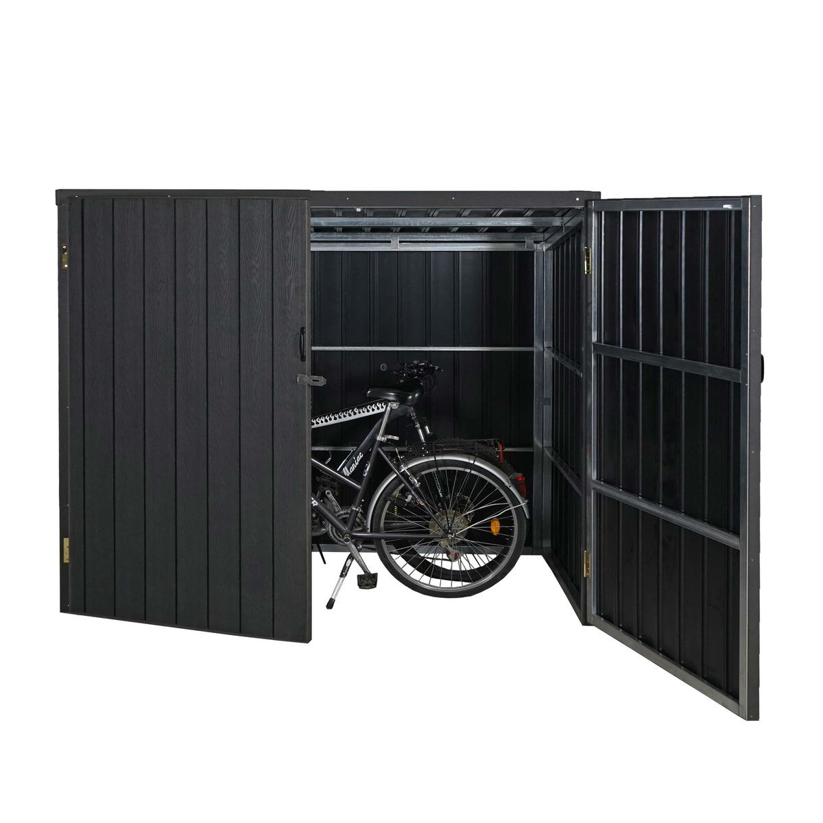 FAHRRADGARAGE 2ER Anthrazit - Anthrazit, Holz (213/172/112cm) - MCW
