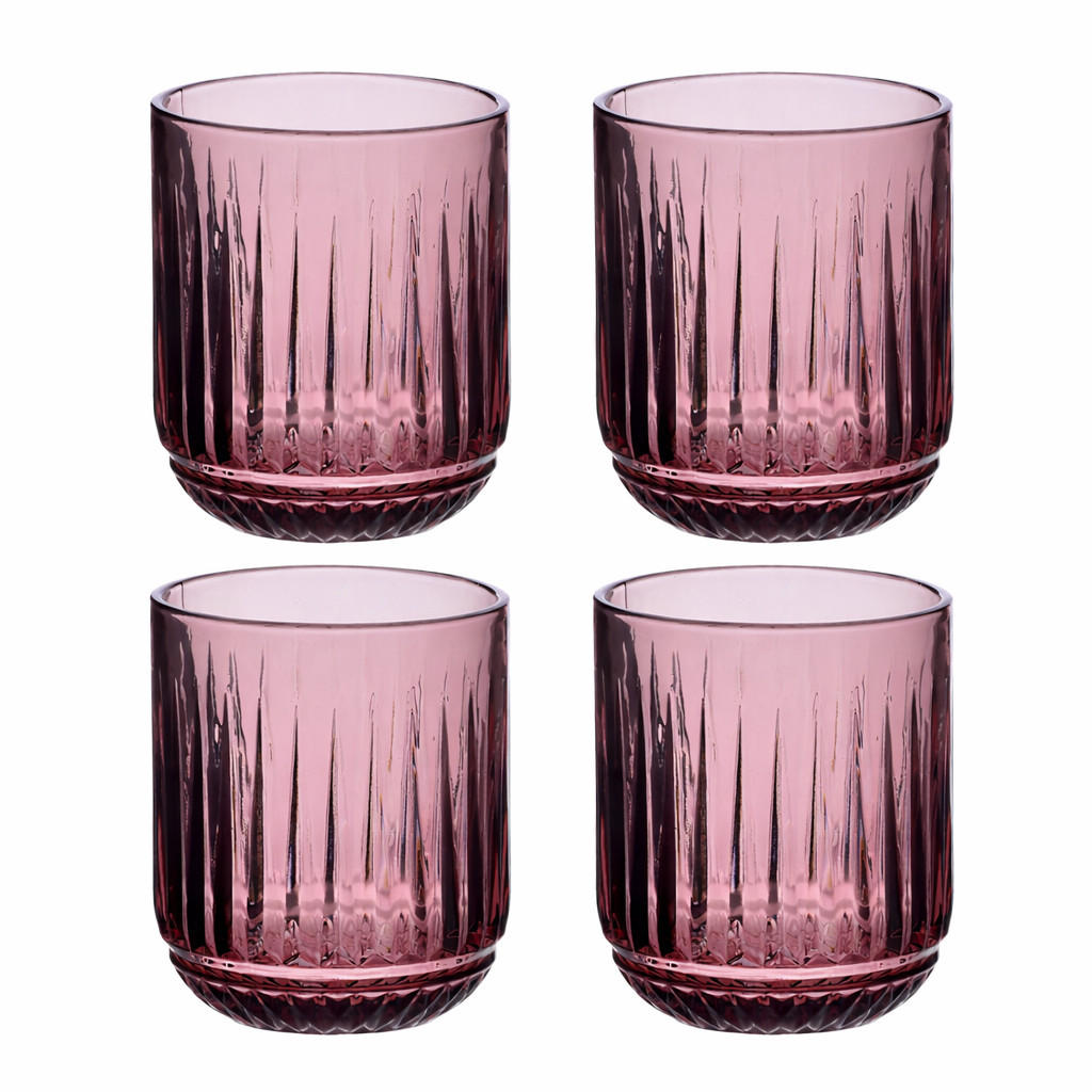 GLÄSER Elise 4er Set rosa 7.5/7.5/9 cm Glas - Rosa, Glas - Mondex