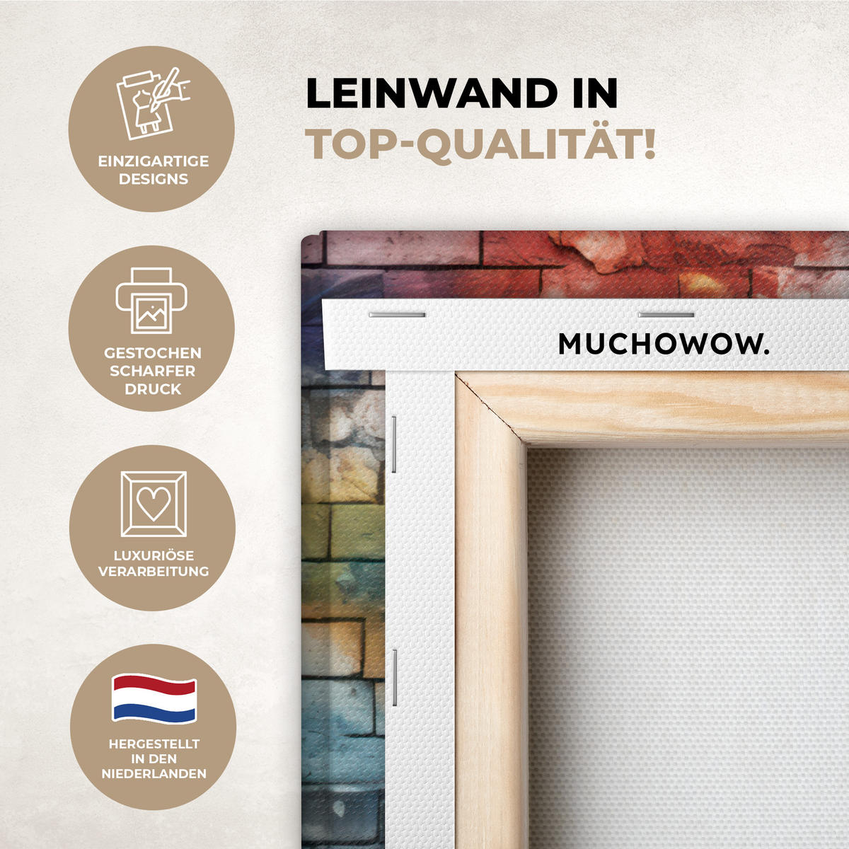 LEINWANDBILD Affe - Graffiti - Musik Gemälde 60x40 cm - Multicolor, Textil (60/40cm) - MuchoWow