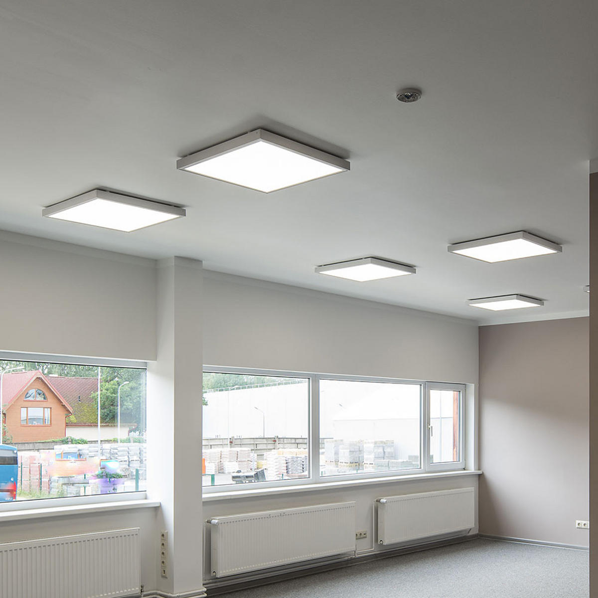 LED DECKENLEUCHTE Kunststoff Weiß - Weiß, Kunststoff (59.5/59.5/3cm)