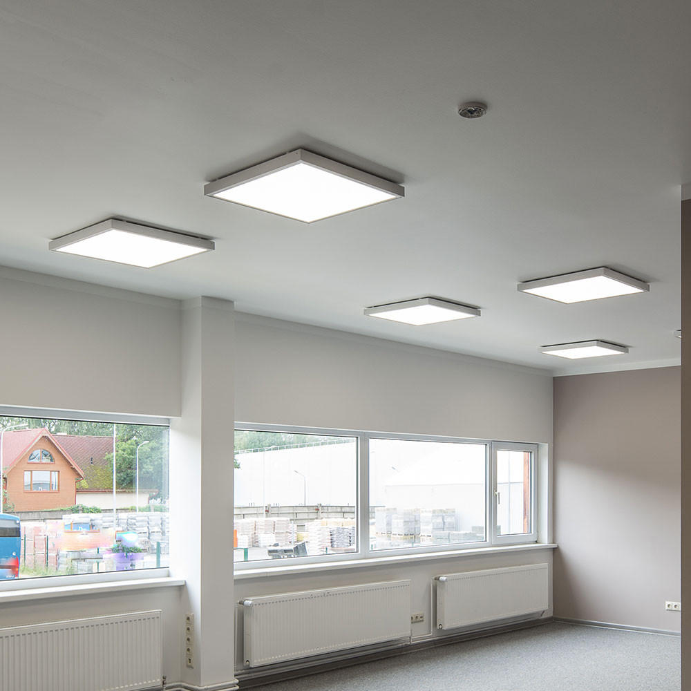 Thumbnail - Led, Weiß, Kunststoff, Quadratisch, 59.5x3x59.5 cm, Lampen & Leuchten, LED Beleuchtung, LED-Deckenleuchten