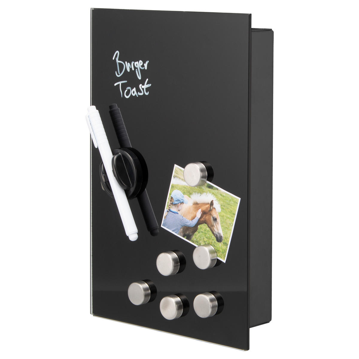 SCHLÜSSELKASTEN komplett schwarz - Schwarz Hochglanz, Metall (20/30/5cm) - bremermann