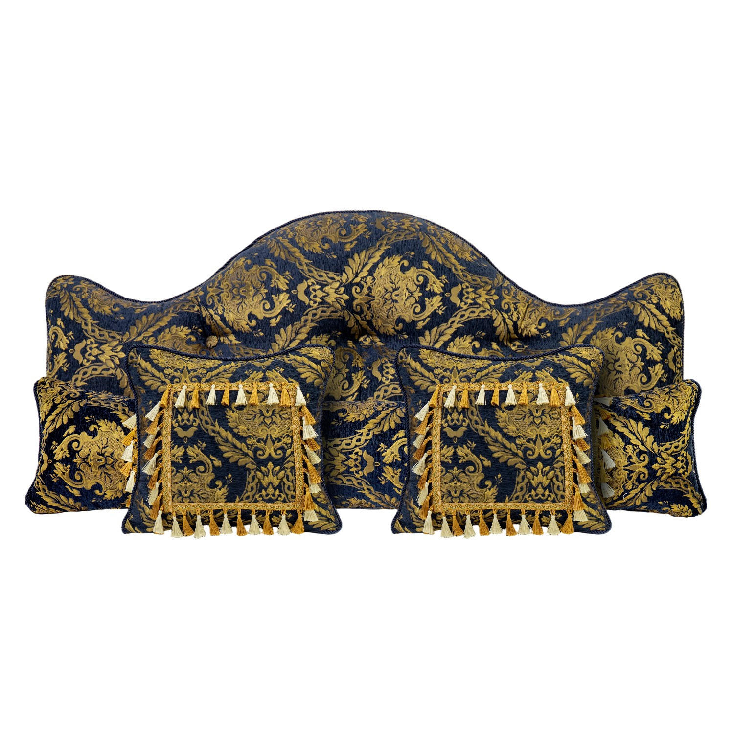 NACHTTISCHKISSEN Goldblume Blau 60*140cm 4er-set - Blau, Textil (15/140cm) - Vercart