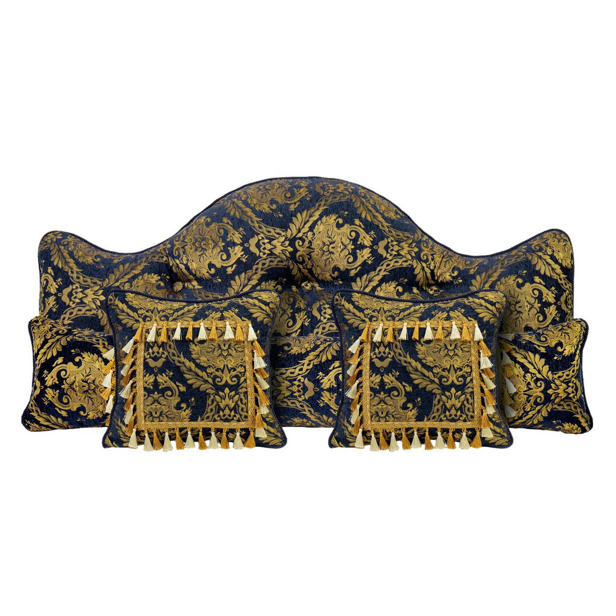 NACHTTISCHKISSEN Goldblume Blau 60*140cm 4er-set - Blau, Textil (15/140cm) - Vercart