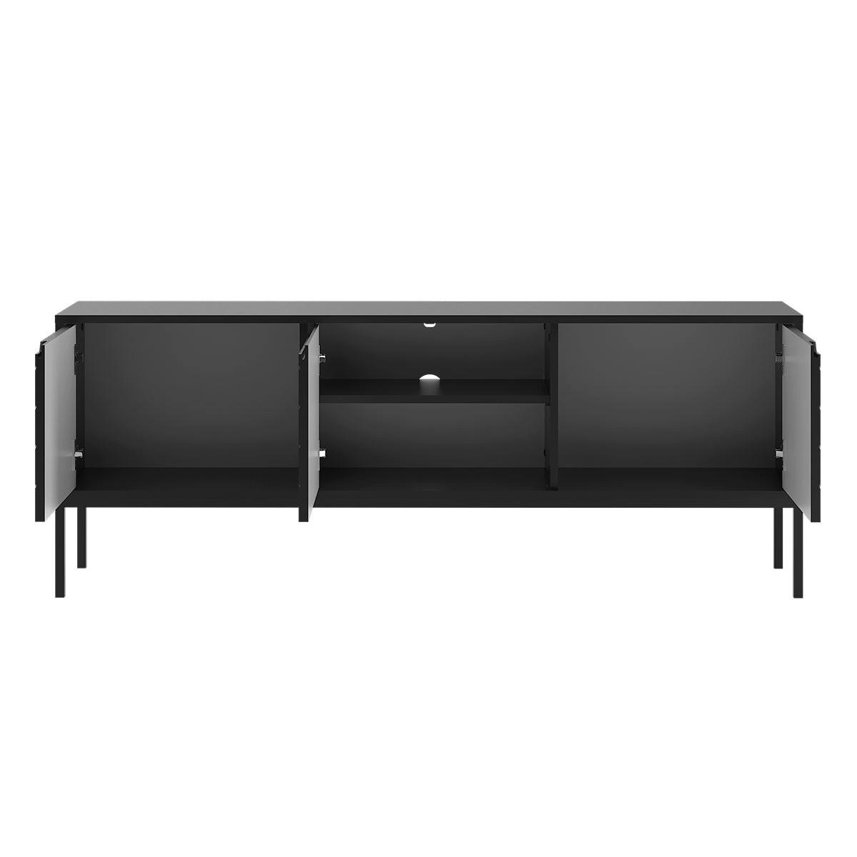 TV-MÖBEL Daria Schwarz - Schwarz, Holzwerkstoff (151/77/39cm) - Petits-meubles