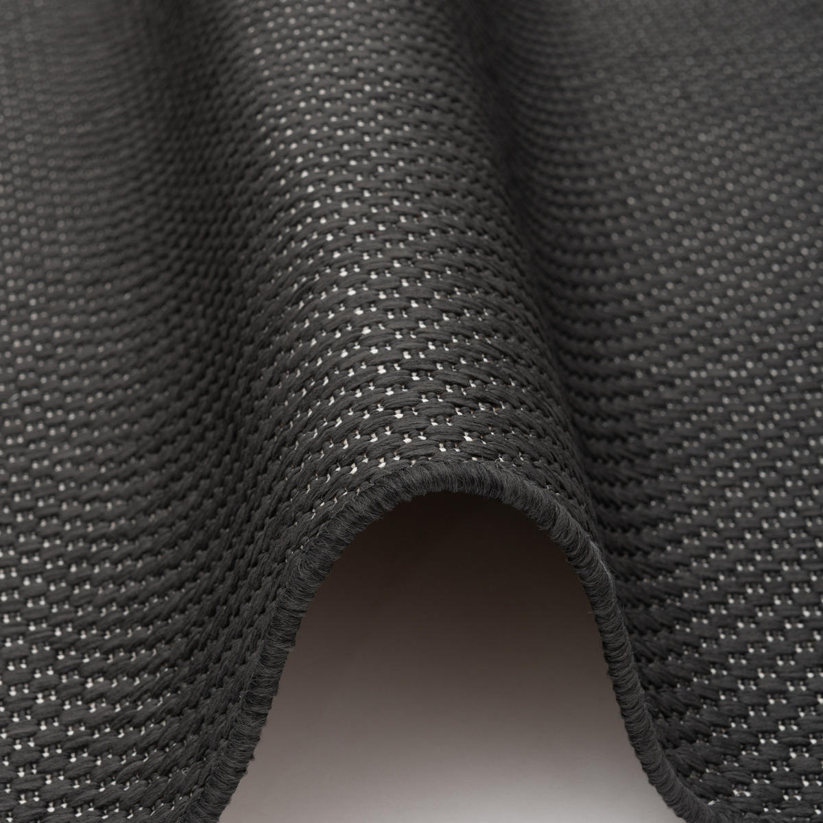 IN & OUTDOOR TEPPICH FLACHGEWEBE VALENCIA MIX - Schwarz, Textil (140/200cm) - Pergamon