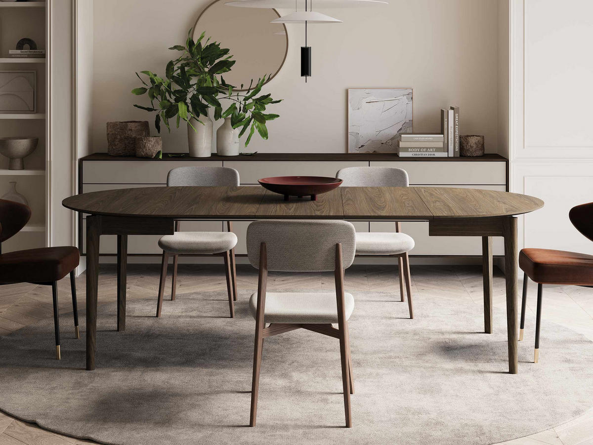 ESSTISCH ausziehbar Plot PT05 - Dunkelbraun, Holz/Holzwerkstoff (90/90/77cm) - MIRJAN24