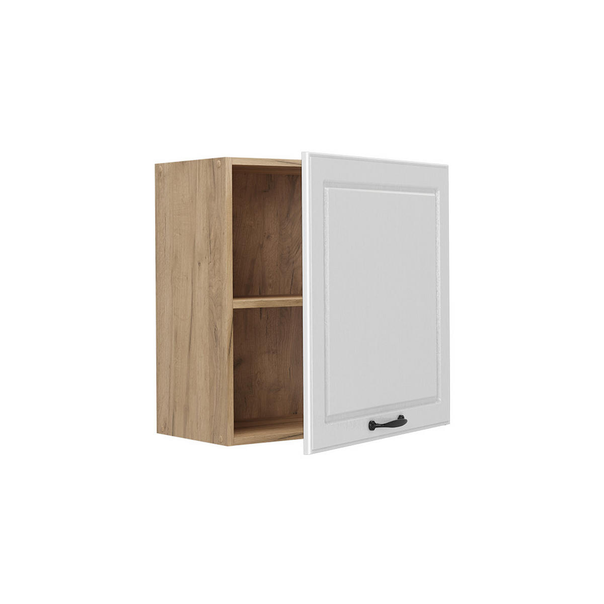 HÄNGESCHRANK R-Line, Weiß Landhaus/Goldkraft Eiche, 60 cm mit 1 Tür - Honigeiche/Weiß, Holzwerkstoff (60/60/31cm) - Vicco