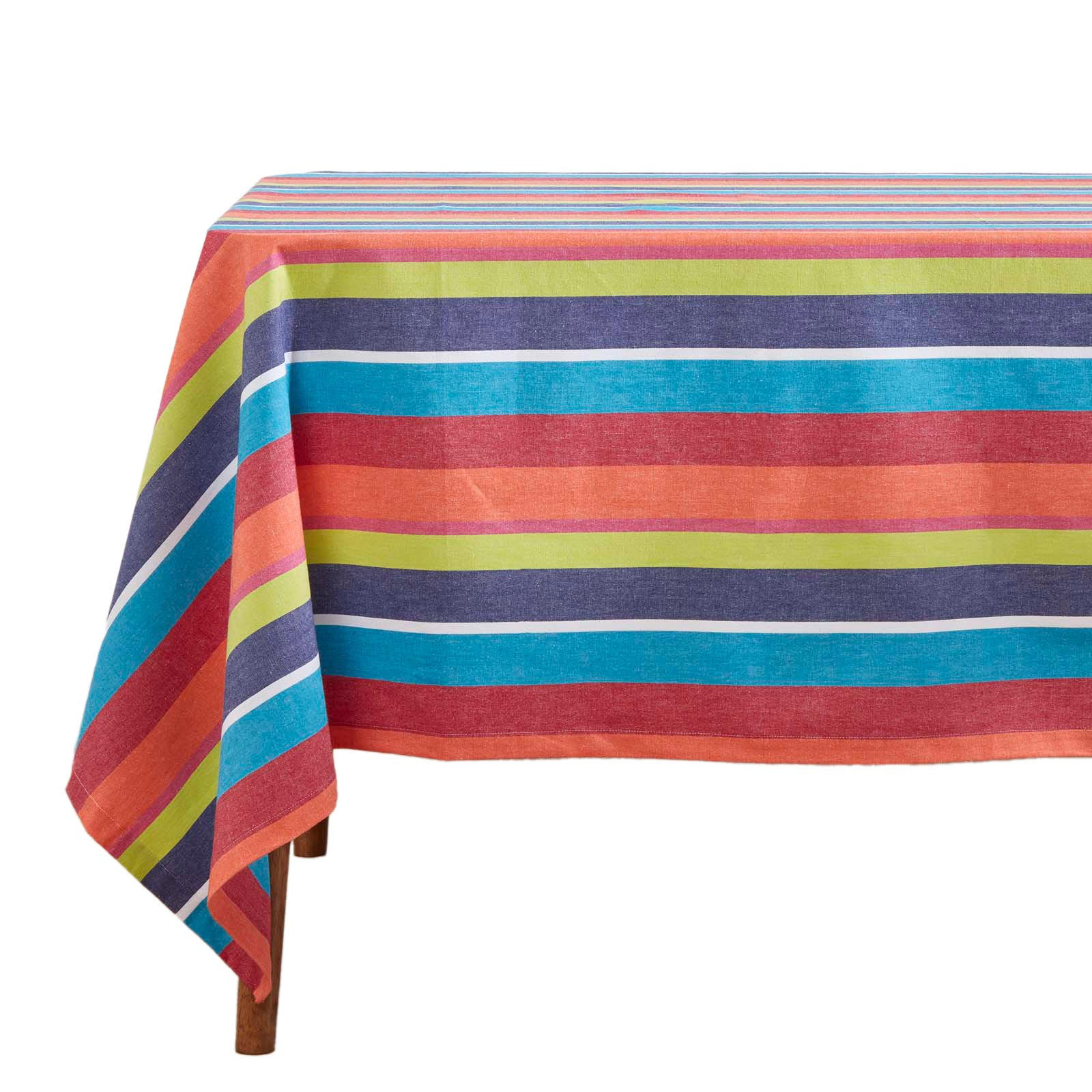 TISCHDECKE bunt gestreift 137/228 cm, 100% Baumwolle - Multicolor, Textil (137/228cm) - Homescapes
