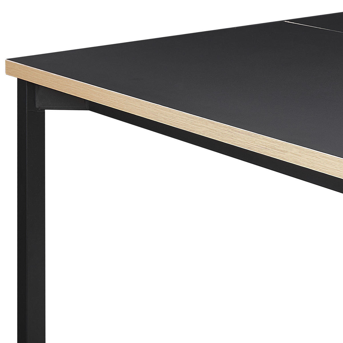 ESSTISCH 190/90/76 cm Schwarz Rechteckig Avis - Schwarz, Holzwerkstoff (190/90/76cm) - Beliani