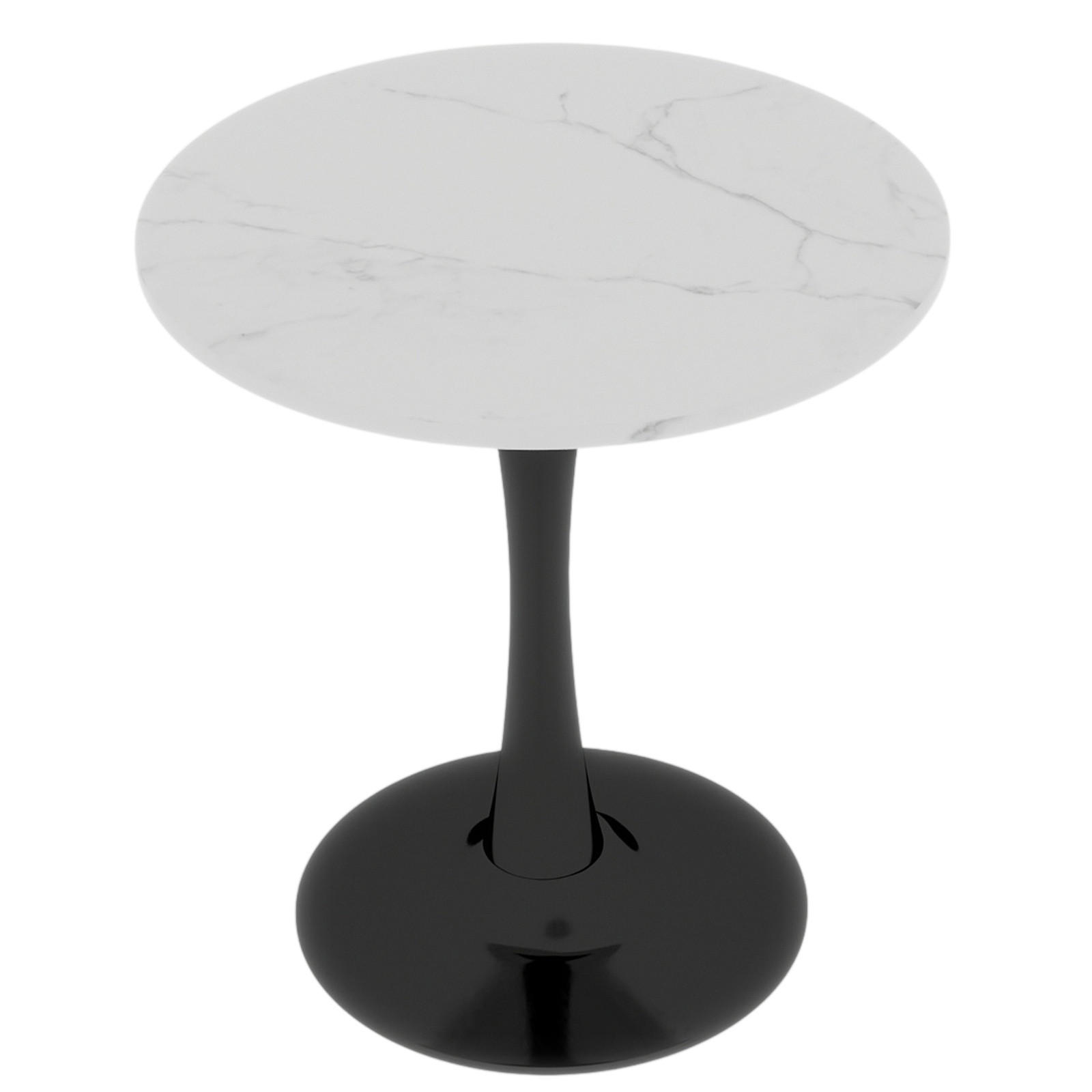 BARTISCH Ø70/75 cm mit Marmorplatte DE-39973 Schwarz - Schwarz, Metall (70/70/72cm) - ComfortXL