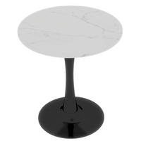 BARTISCH Ø70/75 cm mit Marmorplatte DE-39973 Schwarz - Schwarz, Metall (70/70/72cm) - ComfortXL