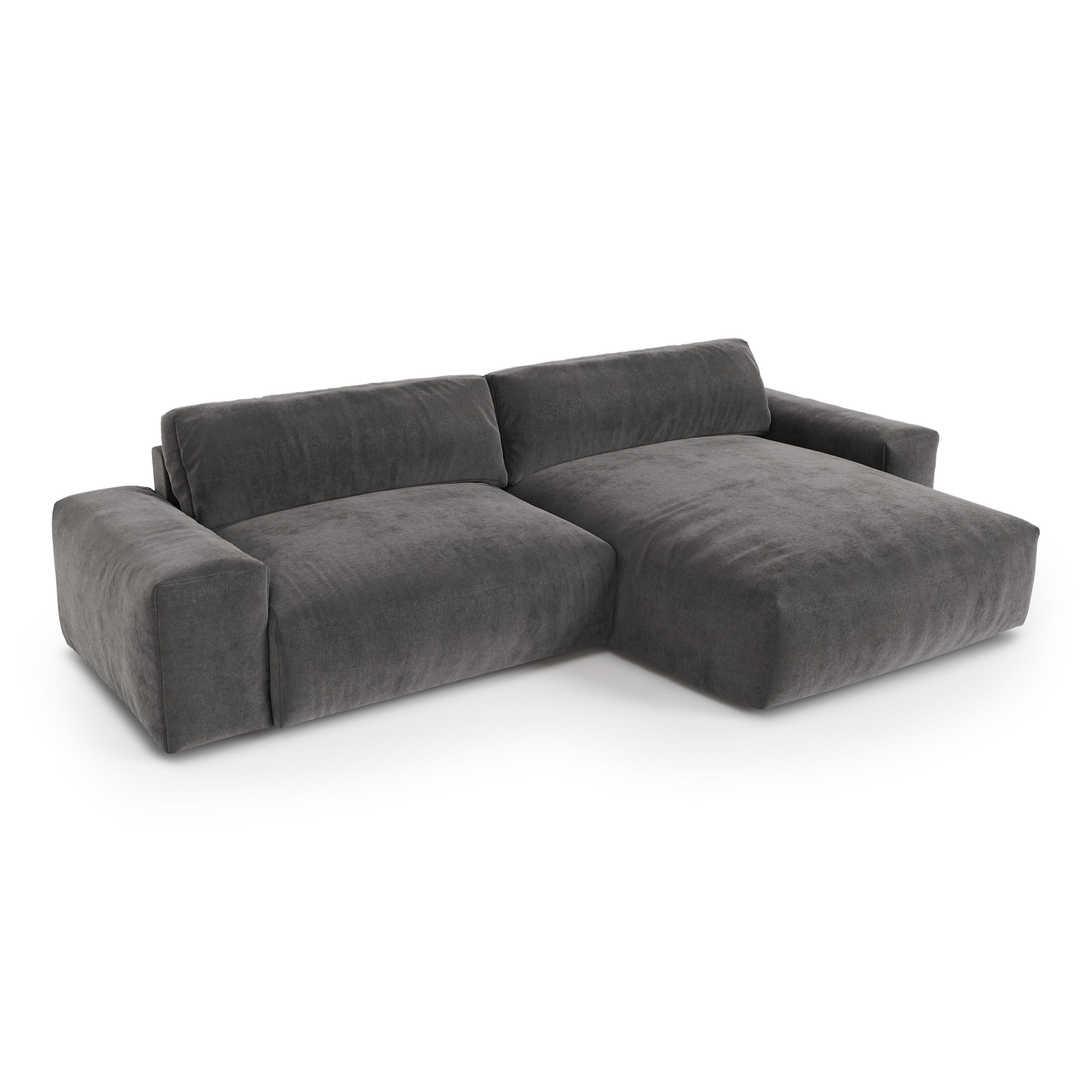 Thumbnail - Sia Home Ecksofa, Graphit, Textil, 4-Sitzer, L-Form, Ottomane rechts,Rechteckig, 310x174 cm, Wohnzimmer, Sofas & Couches...