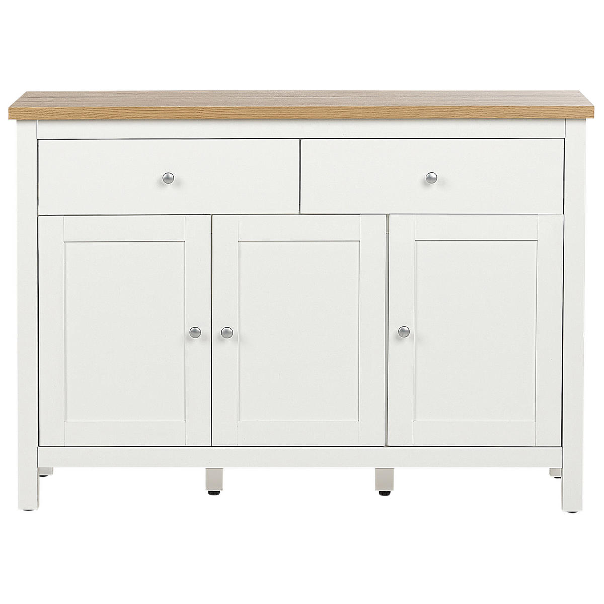 SIDEBOARD se 3 dveřmi Krémově bílý Atoca - krémová, kompozitní dřevo (113/81/39cm) - Beliani