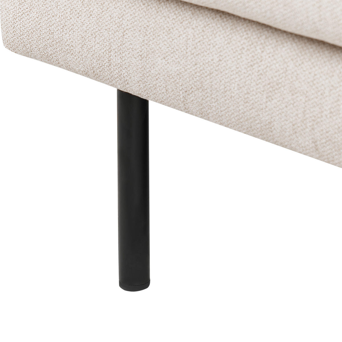 2-SITZER-ECKSOFA Polyester Beige linksseitig Breda - Beige, Textil (192/155cm) - Beliani