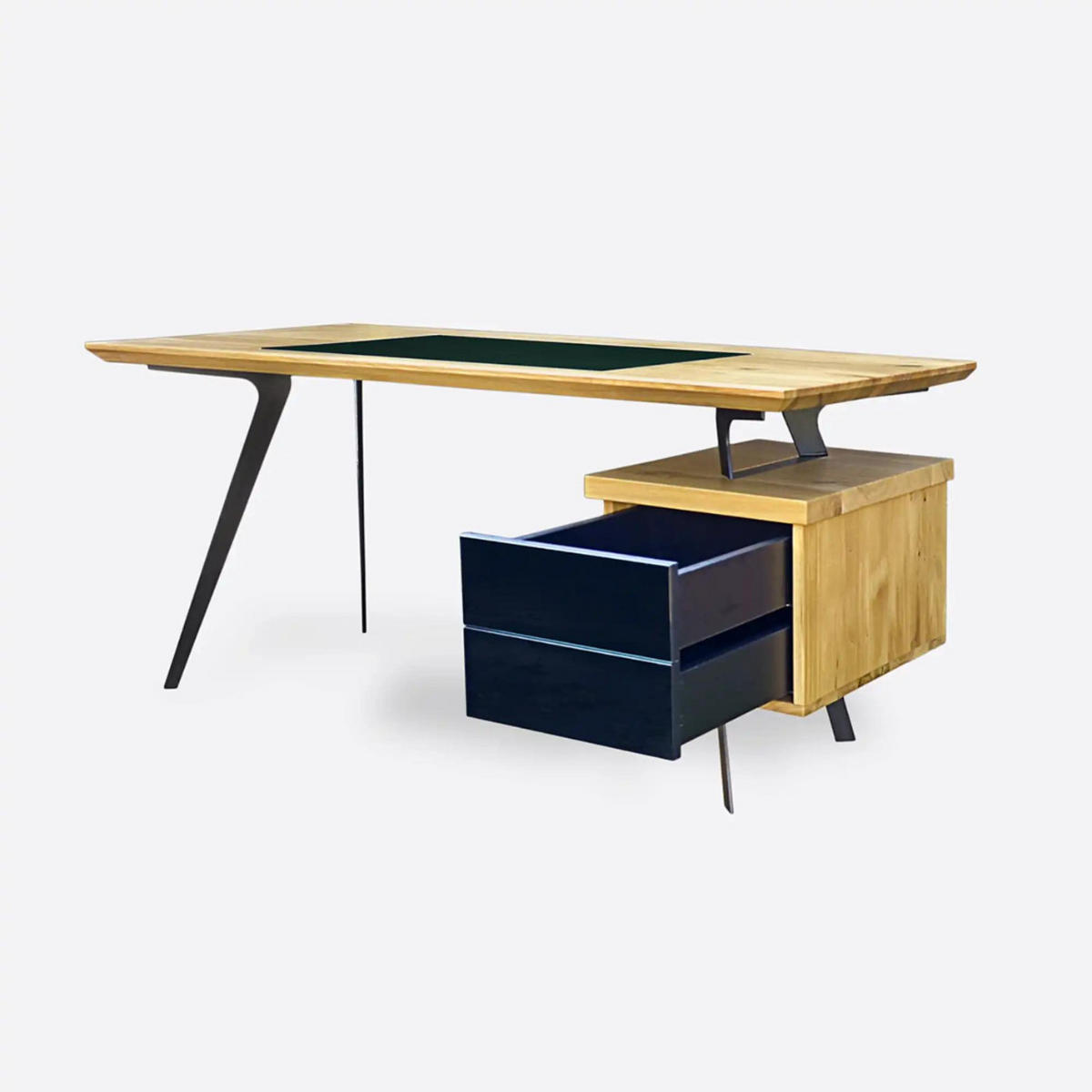 SCHREIBTISCH auf Metallbeinen für Ihr Büro/ Home Office VITA - Eichefarben, Holz (80/160/75cm) - Rawood Furniture
