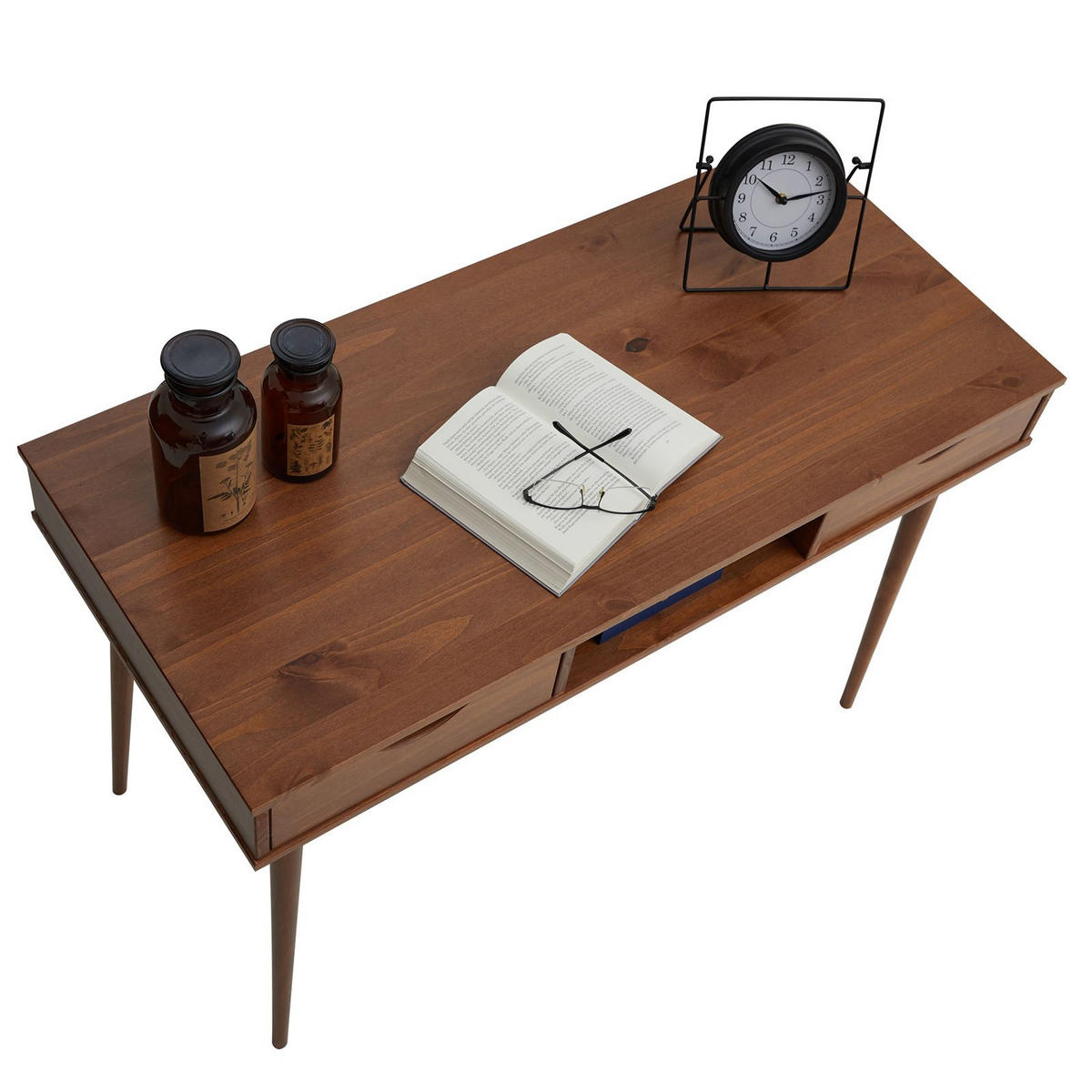 SCHREIBTISCH STEFANO - Kastanienfarben, Holz (50/110/75cm) - IDIMEX