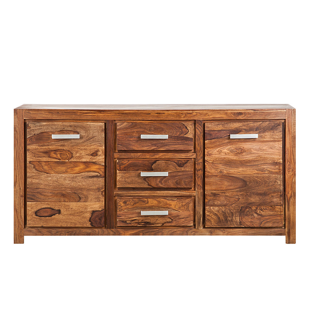 SIDEBOARD - Sheesham massiv - Sheeshamfarben, Holz (170/82/40cm) - home24