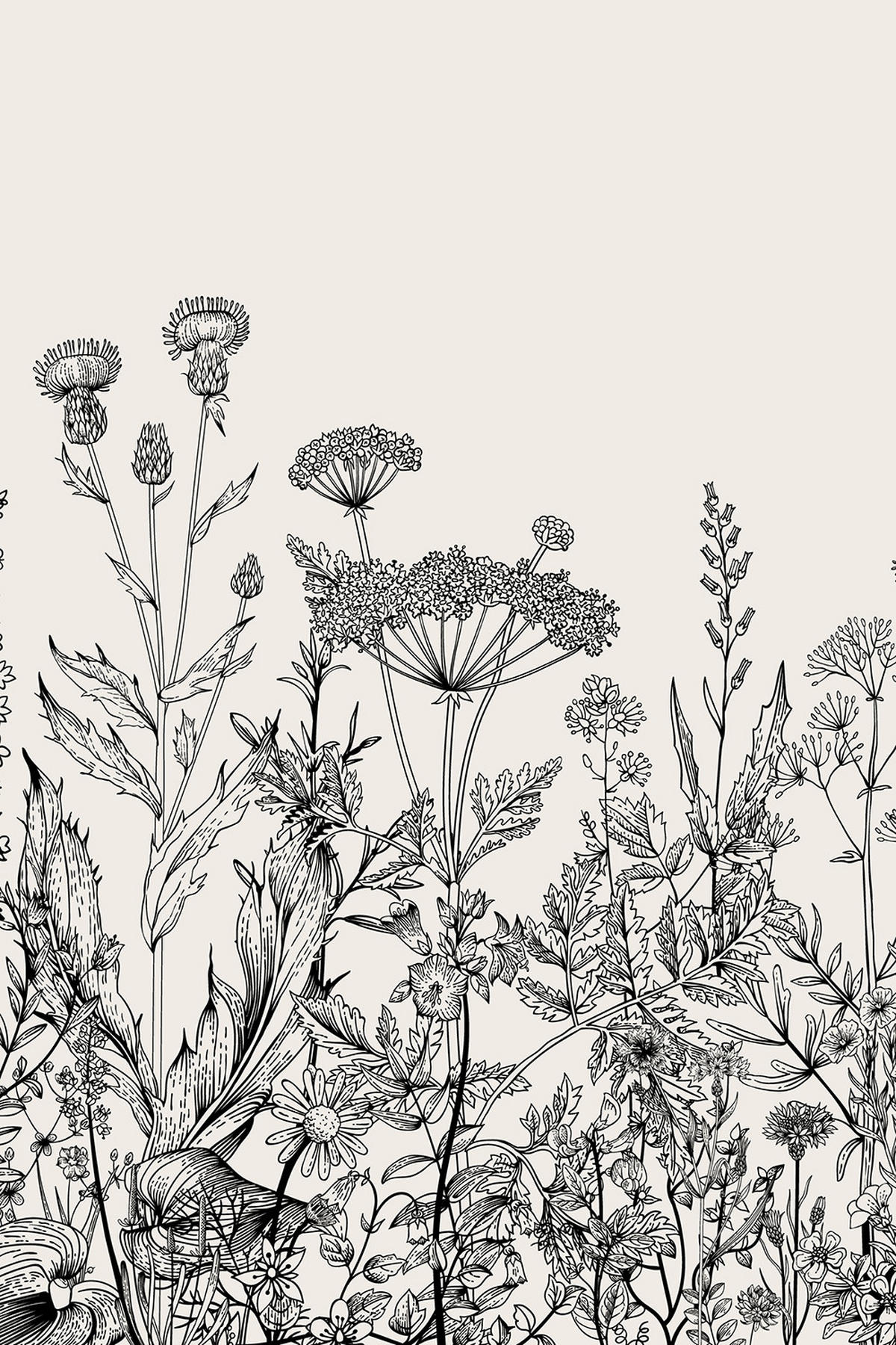 ROLLO LICHTDURCHLÄSSIG 120x180 cm Graue Blumen - Grau, Textil (120/180cm) - TULUP